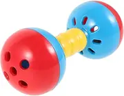SUPVOX Sensory Hand Rattle with Double Bells Engaging Music Instrument for Newborns Wrist Strength Coordination Skills for Schools