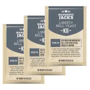 3 x Mangrove Jack's M36 Liberty Bell Ale Beer Yeast 10g Home Brew Sachet FP