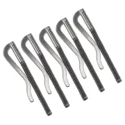5PACK Spring Clip Bar 75mm Metal Slim Holder Clamp - Leather Wallet Card, Black