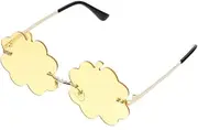 [HAPINARY] 1 Pair Sunglasses Trendy Sunglasses Cosplay Glasses Vintage Glasses Rave Earrings Rimless 90s Disco Sunglasses Cloud Sunglasses Cool Sunglasses Party Sunglasses Funny Sunglasses PC