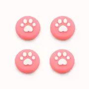 Catzon 4Pcs Cute Cat Paw Claw Thumb Stick Grip Cap Joystick Cover For Nintend Switch or Switch Lite Console-Pink