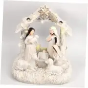 Nativity Set with LED Lights, Nativity Sets for Christmas Indoor, Nativity