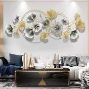 Metal Wall Decor for Home Office Living Room Bathroom, Creative Handmade Gingko Leaves Metal Wall Art Sculpture, Home Decor Decoration Gift