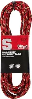 Stagg 20ft. S-Series, Phone-Plug/Phone-Plug, Vintage Tweed Instrument Cable