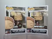 Upper Deck x FUNKO Capt America Redemption Pop COMMON & CHASE W/hard protectors