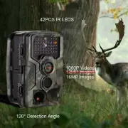 Hunting Trail Camera with Night Vision 42 IR LED Scouting Camera Waterproof Cam