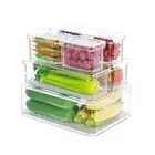 Santiccipa Refrigerator Organizers and Storage, 7 Pack Stackable Clear Drawer...