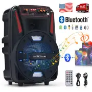 8inch 1000W Wireless Portable FM Bluetooth Speaker Heavy Bass Sound System Party