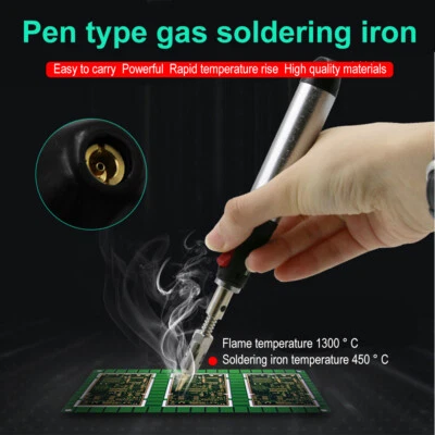 Portable Solder Iron Gas Soldering Iron Flame Butane Gas Blow Torch Solder Iron