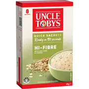 Uncle Tobys Oats Quick Sachets Hi-Fibre Porridge 320g