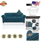 Pet-Friendly 4-Piece Velvet Sofa Covers - Machine Washable & Non-Slip Design