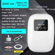 SOBO Aquarium Fish Tank Oxygen Air Pump Compressor Charging Silent USB with Batt