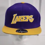 Los Angeles Lakers Mitchell & Ness NBA Wool 2-Tone Fitted Hat Size 7-1/4