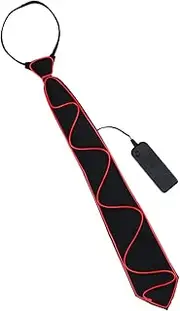 [LIFKOME] Rave Party Glowing Necktie Light up Neck Tie Halloween Decorations LED Neckties Novelty Luminous Necktie Costume Accessory Party Glowing Tie LED Neon Lights Polyester