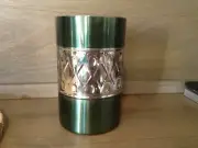 GREEN AND SILVER Wine Or Champagne Ice Bucket For YOUR TABLE NWOT