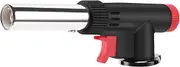 CORKAS Butane Torch Head, Professional Kitchen Cooking Torch with Adjustable Flame, Culinary & Grilling Blow Torch Lighter for Desserts, Creme Brulee, Soldering, BBQ, Baking- Black (Fuel Not Included)