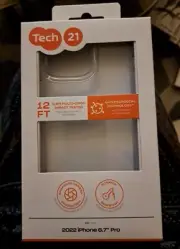 Tech21 Iphone 6.7" Pro 12ft Impact Tested Clear Case