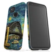 For Google Pixel 4a Tough Protective Cover, Painting Of The Harbour Bridge