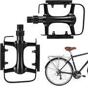Road Bike Pedals,Pack of 2 Flat Bike Pedals - Non-Slip 9/16 Inch Foot Pegs, Cleats, Cycling Accessories for Mountain Road Touring Bikes