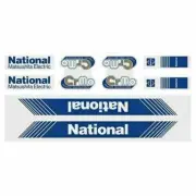Tange - National - Matsushita - Blue decal set - Old school bmx