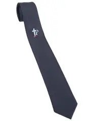 Snr Navy Tie With Emb
