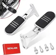 Benlari Passenger Foot Pegs, Passenger Mini Footboard Footpegs Fit for Harley Davidson Touring Road King Electra Glide Road Glide Street Glide 1993-2025 (Chrome)