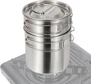 Durable Stainless Steel Camping Cook Set | Compact Foldable Backpacking Kitchen Gear | Small Picnic Camping Cooking Kit | Survival Cooking Tools for Fishing, Hiking Companion