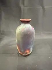 RAAQUU VASE Koban raku fired ceramic pottery Full C.Matte Sculpture