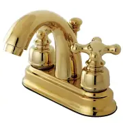 Kingston Brass KB5612AX 4-Inch Centerset Bathroom Faucet, Polished Brass, Brass