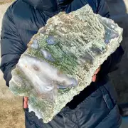 7.5LB Natural agate water grass quartz Slice polishing healing meditation