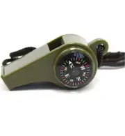 3 packs Whistle Compass Thermometer 3 In 1 Multi-Functional Emergency Survival