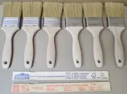 (6) WOOSTER 2-1/2" Flat Sash Paint Brush Polyester Bristle & Stirrers NOS