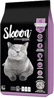 Skoon All-Natural Cat Litter – Light-Weight, Non-clumping, Low Maintenance, eco-Friendly - absorbs, Locks & Seals Liquids for Best Odor Control. Natural Lavender Scent (1 Bag)