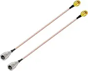 POBADY 2PCS SMA Male to FME Male RF Coaxial Cable RG316 15CM/6IN for 2G 3G 4G LTE Antennes Routers UMTS Mobile Broadband Hsdpa WLAN Wireless