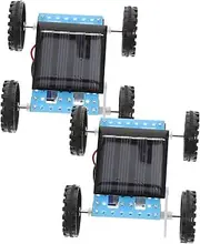 KOMBIUDA 2Pcs Mini DIY Solar Car Kit Educational Science for Stem Building Experiment for Boys Fun Assembly Activity Early Development Solar Power Car
