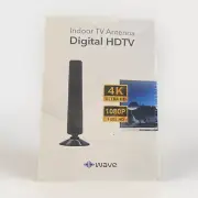 Wave Max Indoor TV Antenna 4K Ultra HD Signal Booster No Subscriptions 1080p NEW