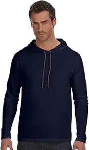 [Anvil] Lightweight Long-Sleeve Hooded T-Shirt