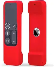 Silicone Case Compatible with Apple TV 4K 4th 5th Generation Siri Remote - Anti-Slip Shock Proof Soft Remote Cover Case Compatible with Apple TV 4K 4th 5th Gen Siri Remote Controller -Red