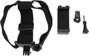 Denash Action Camera Head Strap, Multipurpose Adjustable Cellphone Selfie Head Mount Strap for Smart Phones, Horizontal and Vertical, Cold Shoe Port