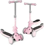 Mountalk 3 Wheel Scooters for Kids, Kick Scooter for Toddlers 2-7 Years Old, Boys and Girls Scooter, Pink/Blue