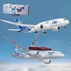 16.9"1:130 Model Airplane ANA B787 Model Jet Collectibles Resin Plane with Light