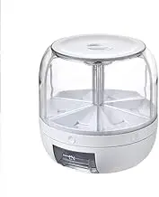 TooToo 6 in 1 Rotating Grain Container Cereal Dispenser 10kg Dry Food Rice Storage Box