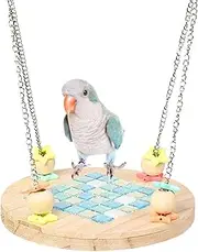 Huayeex Bird Swings Hammock - Cockatiel Hammock Cooling Ice Pad - Removable Swing Bed Toy, Cage Accessory for Climbing Resting Playing Exercising Parakeet Lovebirds Cockatiel Canary