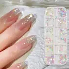 1 Box Nail Art Sequin 12 Grids Diy Crafting Manicure Design Mixed Square Round