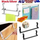 Hook Rack Bathroom Rail Tea Towel Holder CupboNWd Hanger Kitchen Over Door Bar