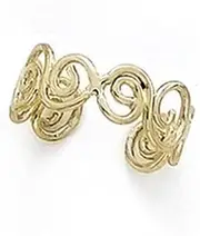 [JewelryWeb] 14ct Yellow Gold Polished Spirals toe ring