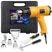 Heat Gun 1800W Heavy Duty Hot Air Gun Kit With Carry Case Variable Temperature