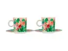 Maxwell & Williams Teas & C's Tropicana Demi Cup & Saucer Set of 2 100ml Pink GB