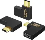 CableCreation Right Angle USB C Male to Female Adapter [3-Pack], 90 Degree USB 3.1 USB C Extension Adapter (3A/10G) for MacBook (Pro), Pixel 2 XL, Laptop & Tablet & Mobile Phone