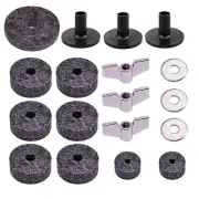 18pcs/Set Drum Accessories Felt Pad/Wing Nut/Cymbal Sleeve Base for Drum Set